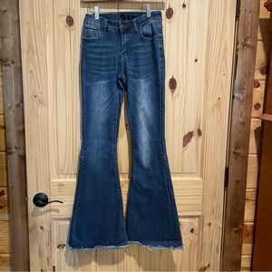 Lucky & Blessed Women’s Flare Jeans Size 2 Raw Hem‎